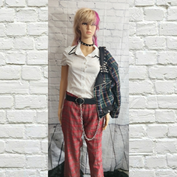 Lip Service Green Plaid Stud Jacket - Picture 7 of 11